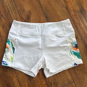 Born Primitive White Athletic Shorts for Active Wear